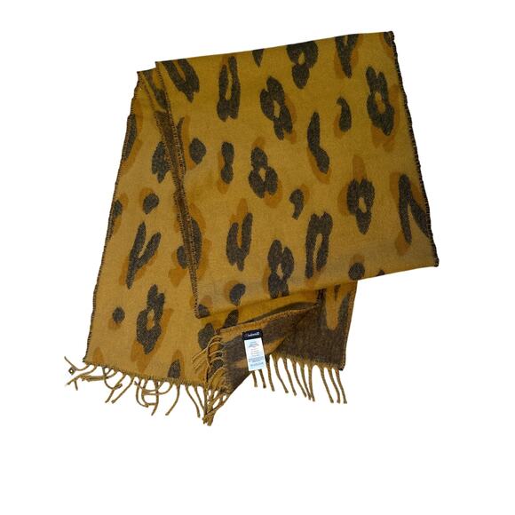 Madewell Large Double Sided Soft Leopard Print Scarf 80x16 - Picture 3 of 5